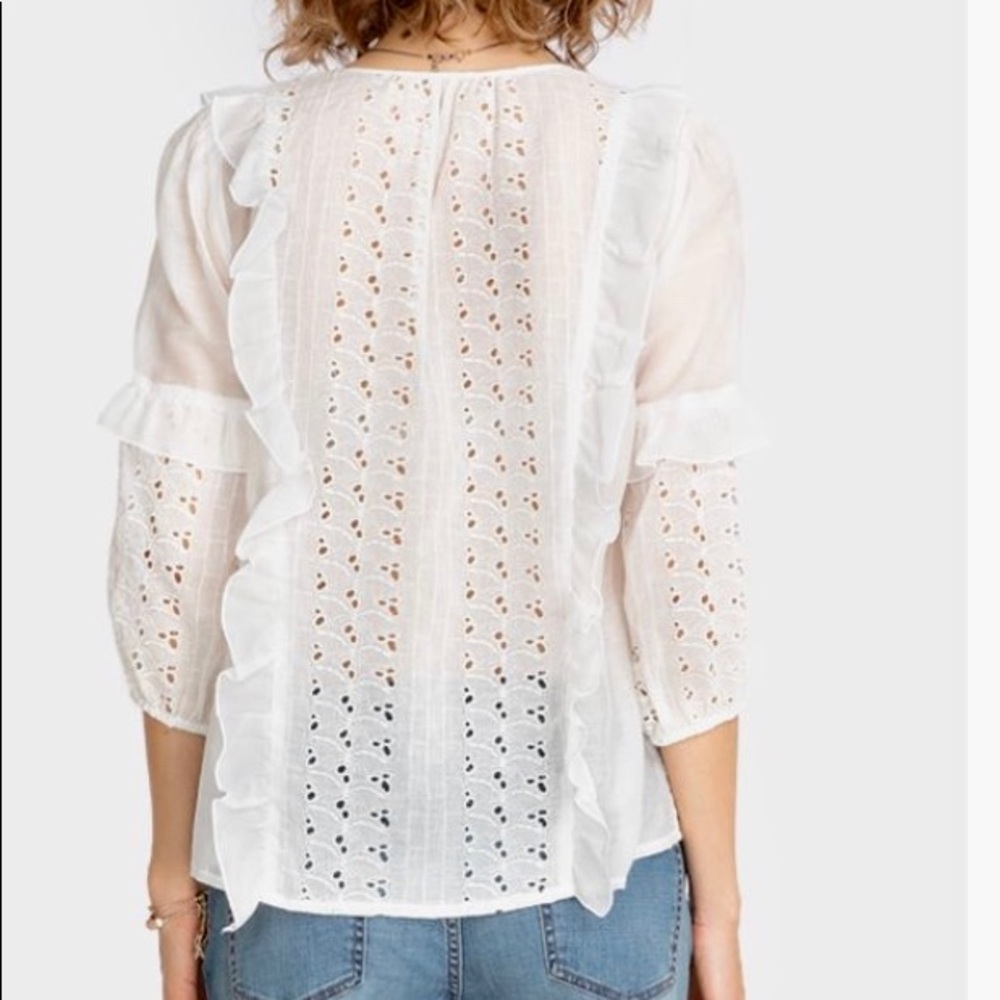 Johnny Was Sarai Ruffle Blouse - Picture 3 of 11